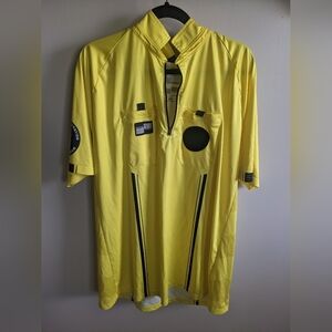 Official Sports Soccer Shirt Yellow / Black Referee Uniform Men's 3xl